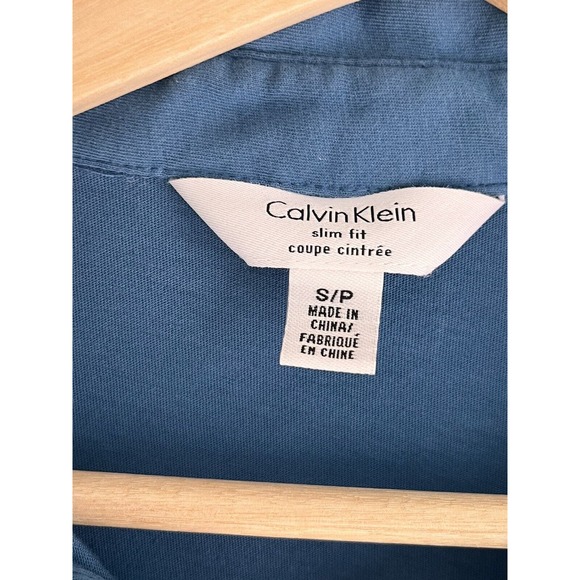 Calvin Klein Slim Fit Coupe Polo Shirt Button Short Sleeves Size SMALL S/P - Picture 5 of 7
